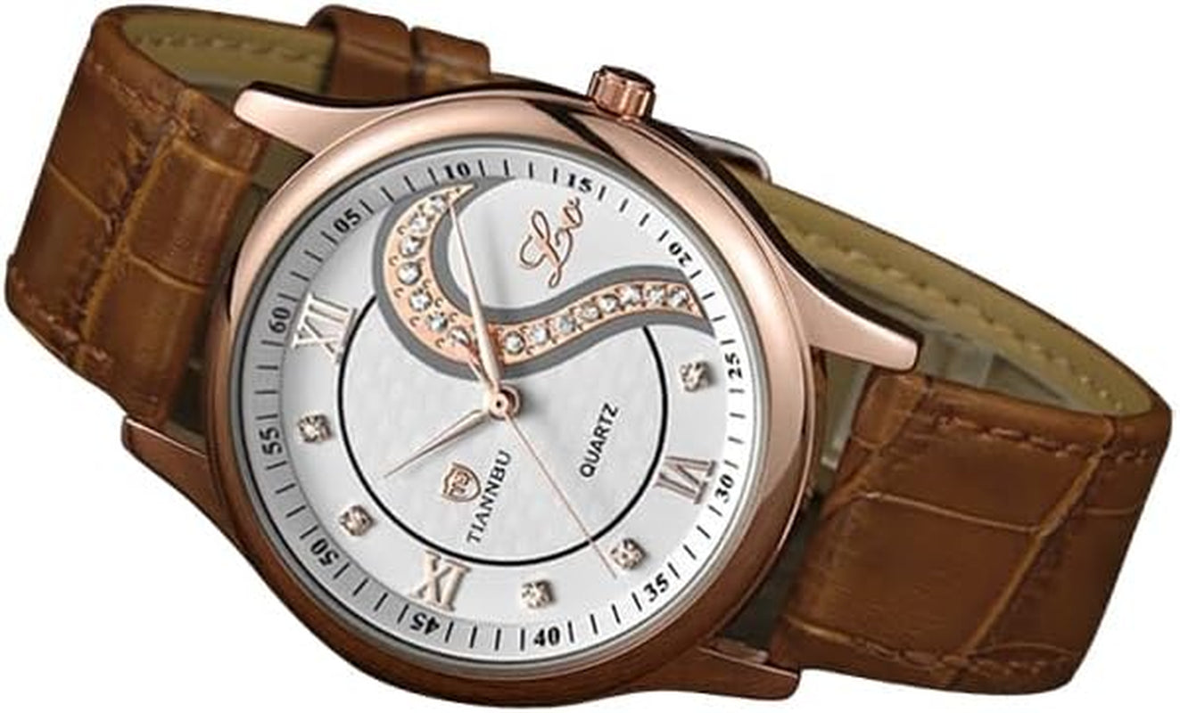 Ultrathin Leather His and Hers Wristwatches