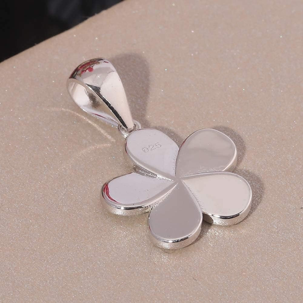 Opal Leaf/Flower Pendant Necklace for Women Silver Plated Jewelry Gift