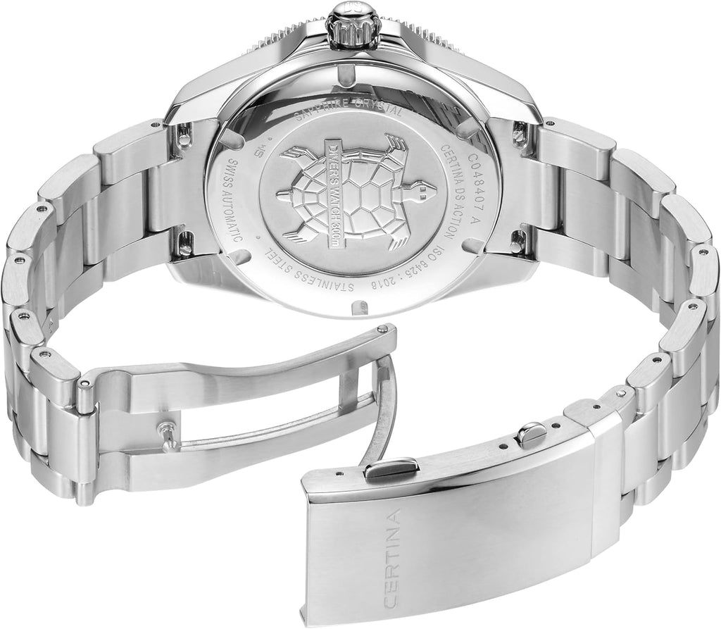 , Mens, DS Action Gent, 40.5, Mm, Steel, Automatic, Powermatic 80, Nivachron, Date, Watch, White, Steel, C0484071101100