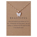 TIHLMK Necklace for Women Sweet Butterfly Necklace Acrylic Color Clavicle Chain Necklace