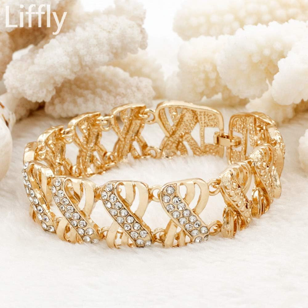 Fashion Crystal Jewelry Set Gold Plated Jewelry Weddings Dubai Gold Necklace Earrings Set Gift