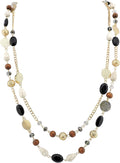 Long Necklaces for Women Trendy, Boho Layered Crystal Beaded Collar Necklaces for Women, Fashion Statement Necklaces Jewelry