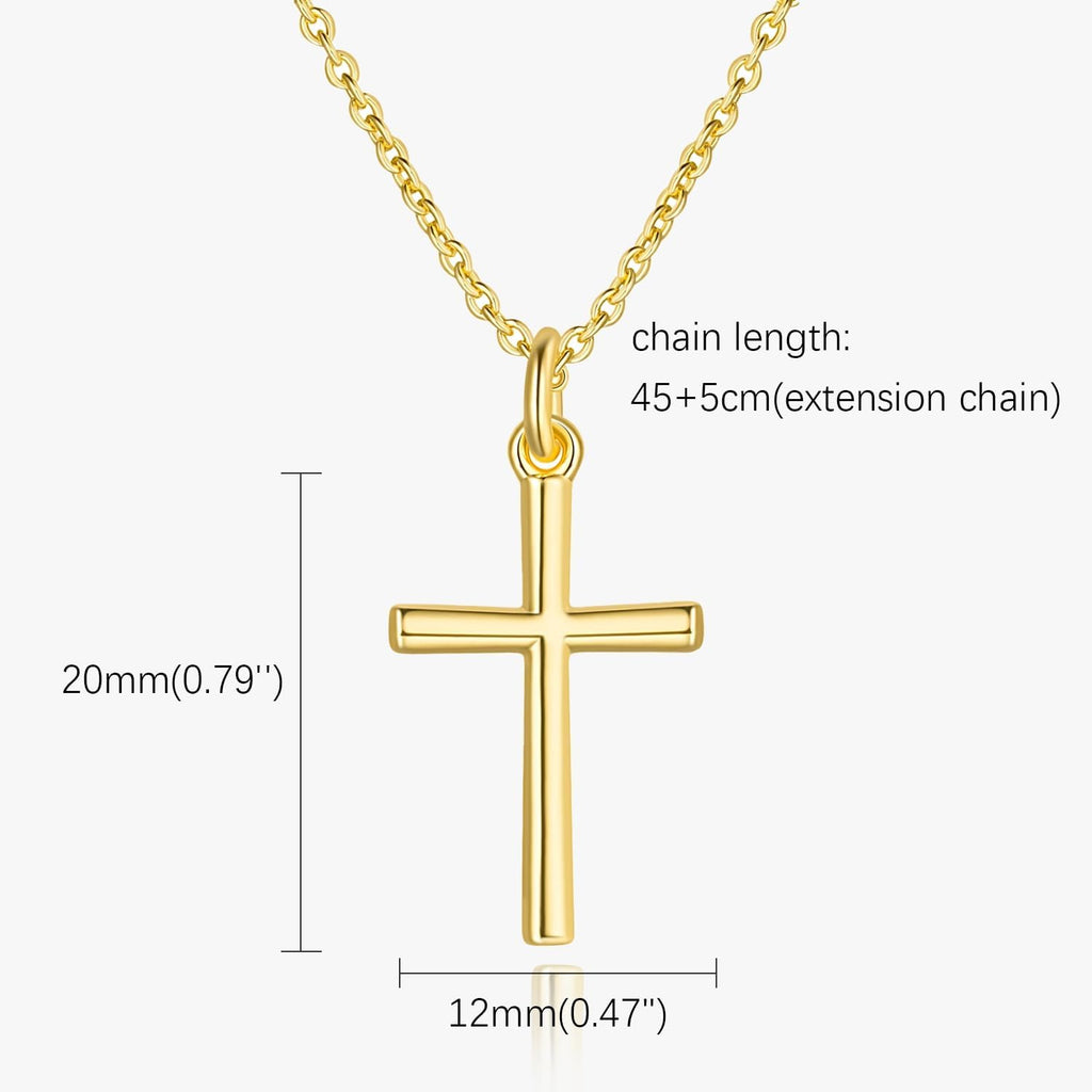 14K Gold Cross Necklaces for Women Gold Cross Chain Minimalist Pendant Small Necklace for Women Jewelry
