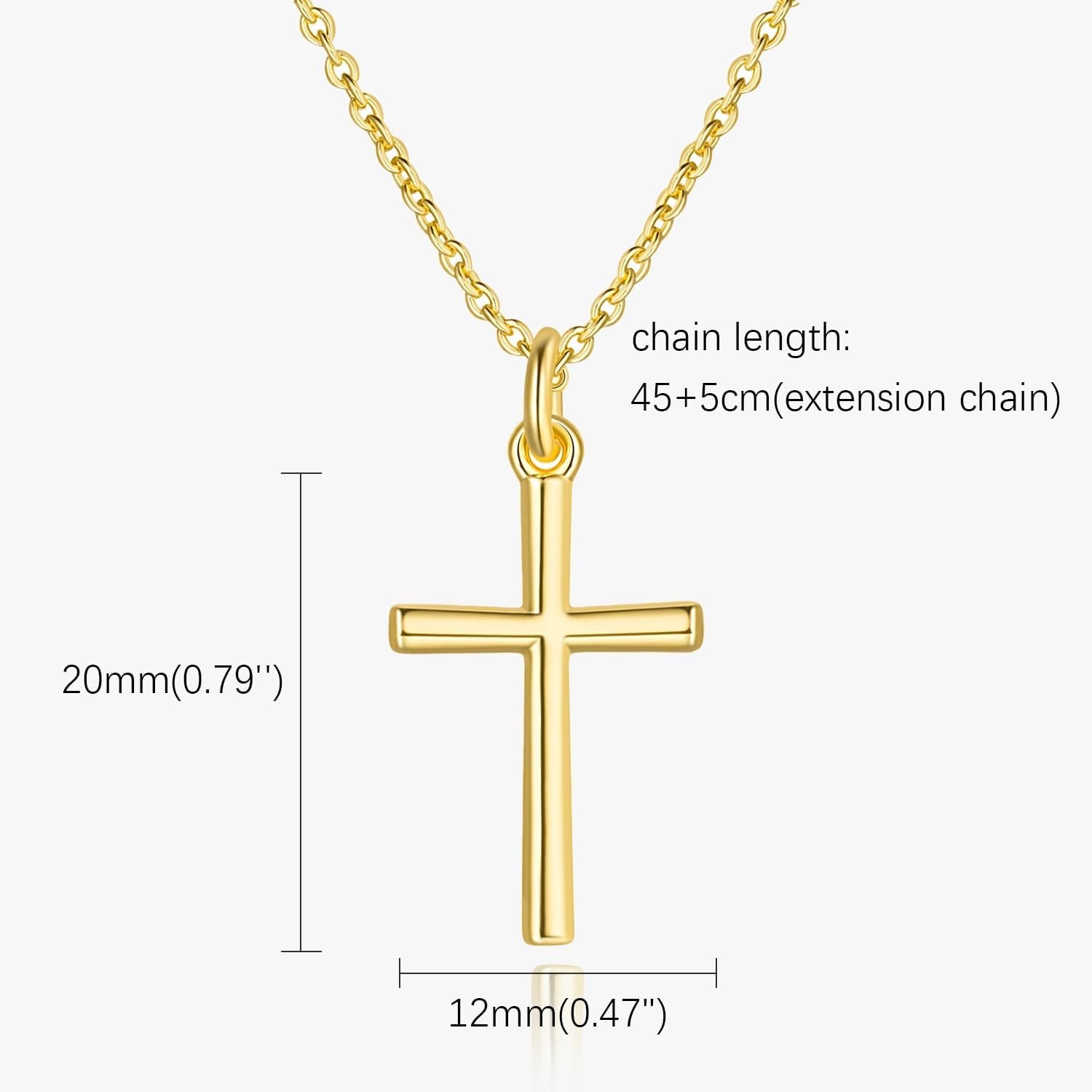 14K Gold Cross Necklaces for Women Gold Cross Chain Minimalist Pendant Small Necklace for Women Jewelry