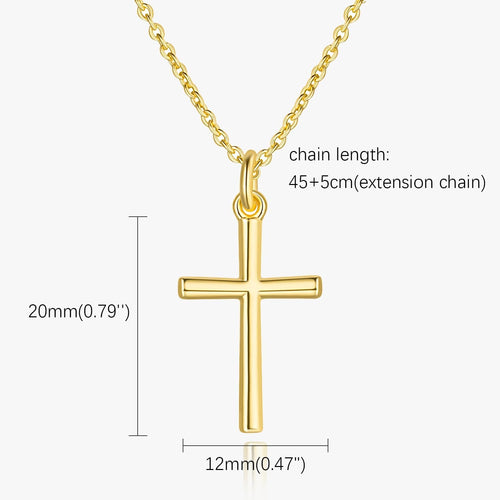 14K Gold Cross Necklaces for Women Gold Cross Chain Minimalist Pendant Small Necklace for Women Jewelry