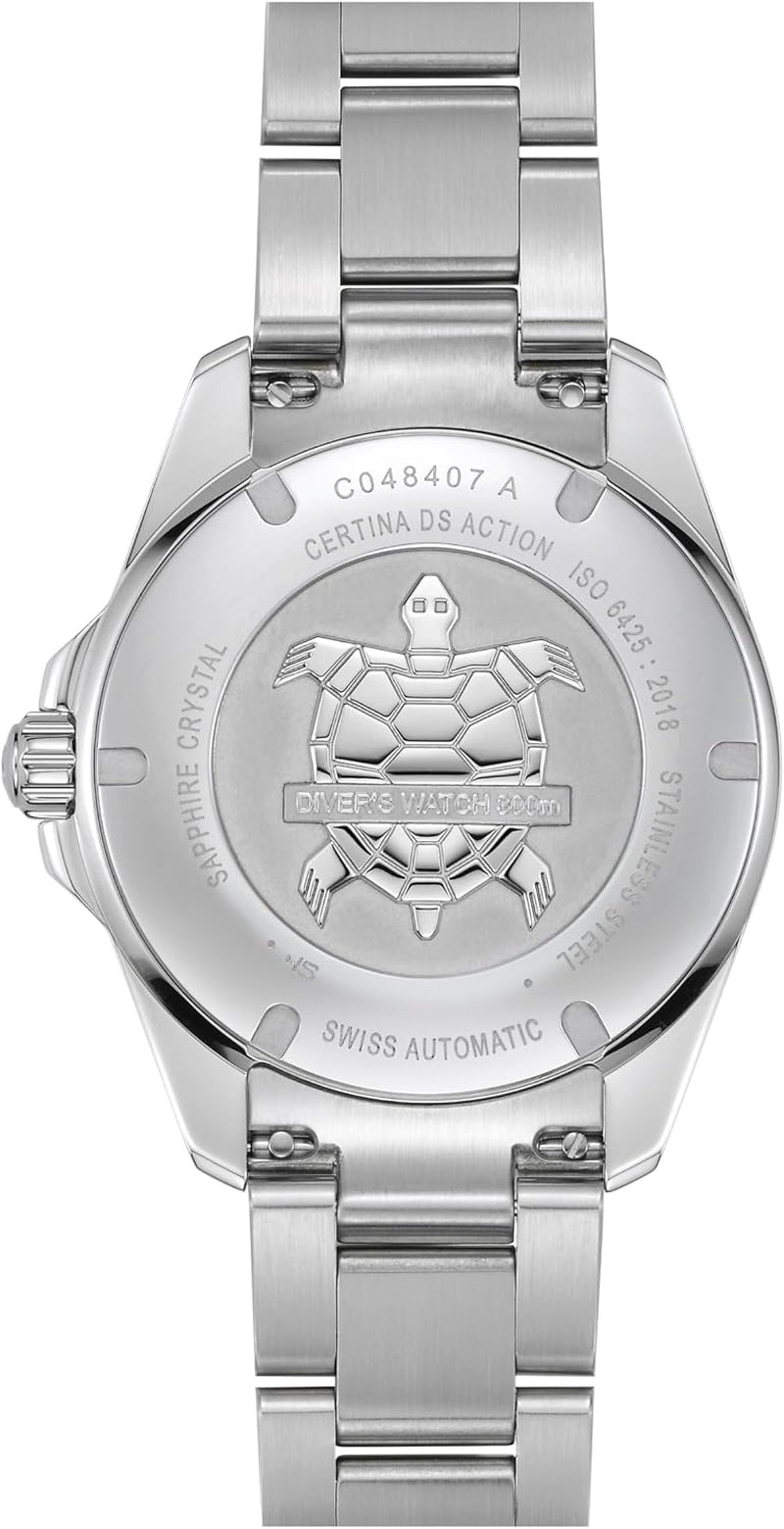 , Mens, DS Action Gent, 40.5, Mm, Steel, Automatic, Powermatic 80, Nivachron, Date, Watch, Black, Steel, C0484071105101