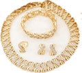 Fashion Crystal Jewelry Set Gold Plated Jewelry Weddings Dubai Gold Necklace Earrings Set Gift