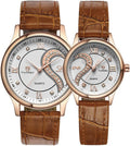 Ultrathin Leather His and Hers Wristwatches