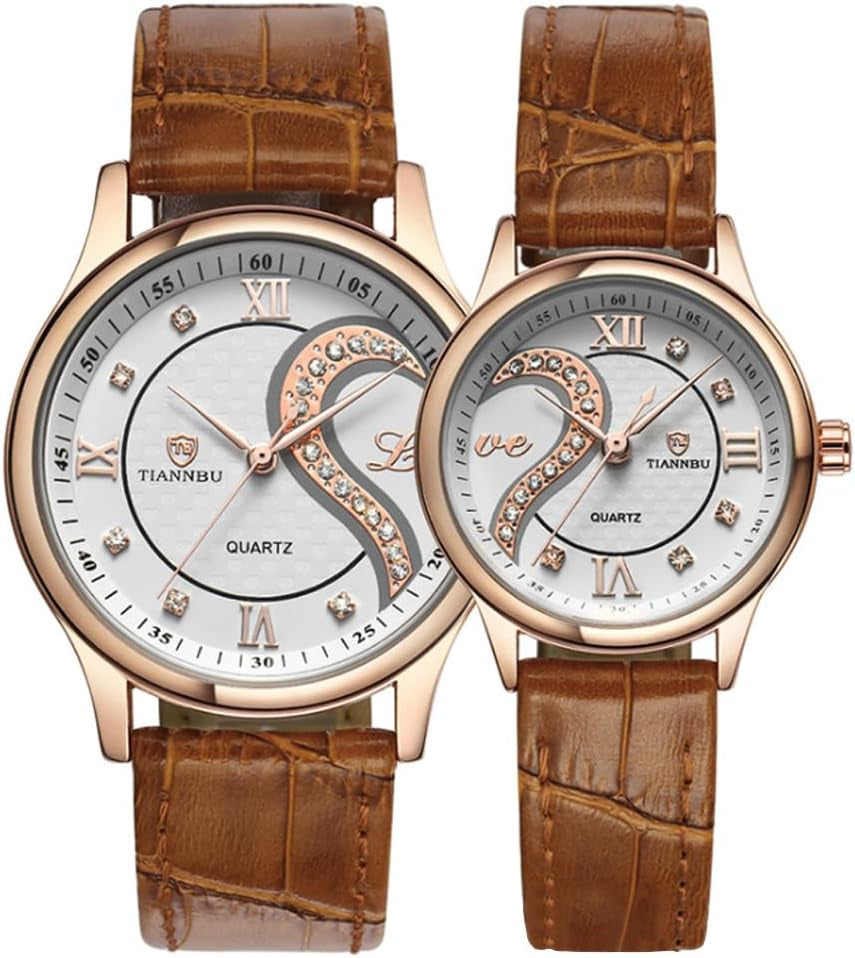 Ultrathin Leather His and Hers Wristwatches